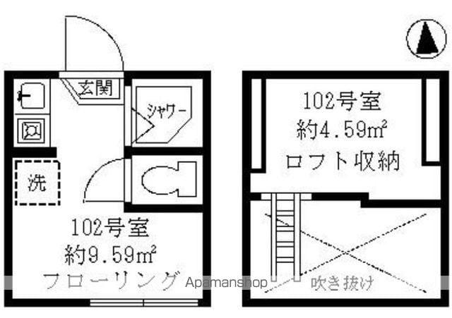 レジデンス新中野(ワンルーム/1階)の間取り写真