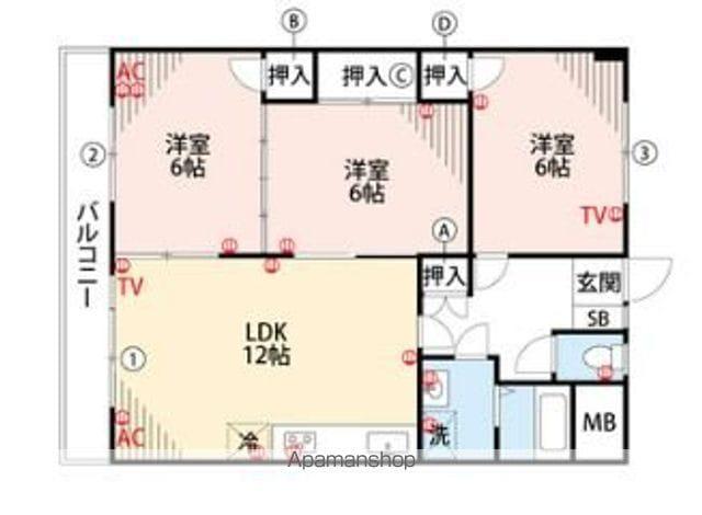 エテルナエーカーズ(3LDK/2階)の間取り写真
