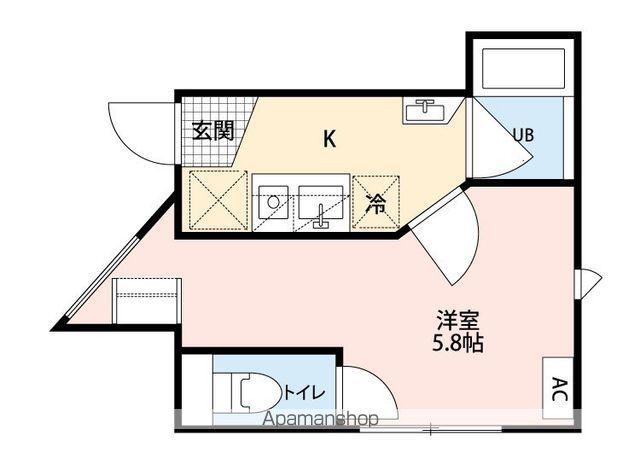 LUORE HATAGAYA(1K/1階)の間取り写真
