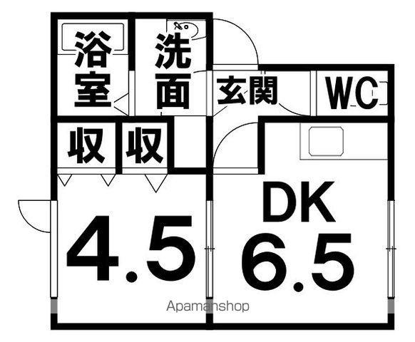ドリーム清見(1DK/1階)の間取り写真