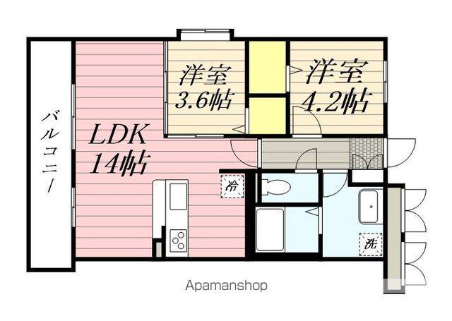 レトワール今川(2LDK/4階)の間取り写真