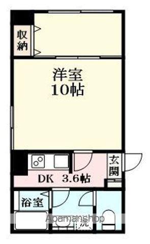 グランドール丸岡(1DK/2階)の間取り写真