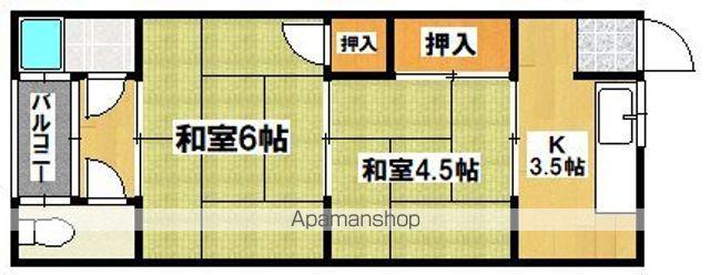 協和ハウス(2K/1階)の間取り写真