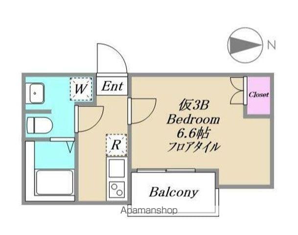 アーバンリーフ小岩(1K/3階)の間取り写真