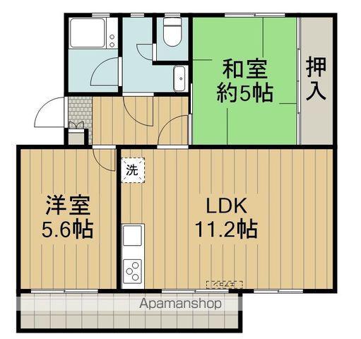 立川柏町(2LDK/5階)の間取り写真