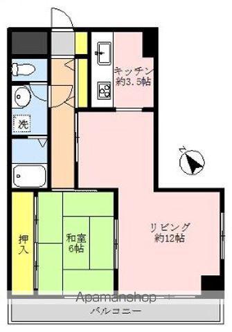 アーバンヒルズ羽村(1LDK/3階)の間取り写真