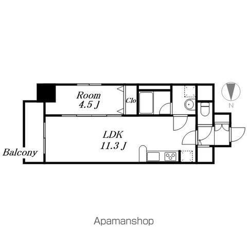 ファンファーレKOGANE(1LDK/6階)の間取り写真