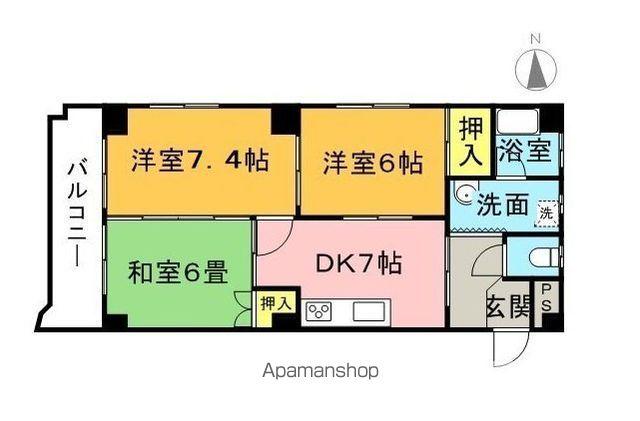 メゾンアルファ(3DK/2階)の間取り写真