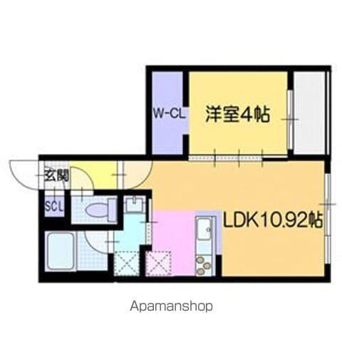 ラ・シュエットS6W14(1LDK/4階)の間取り写真