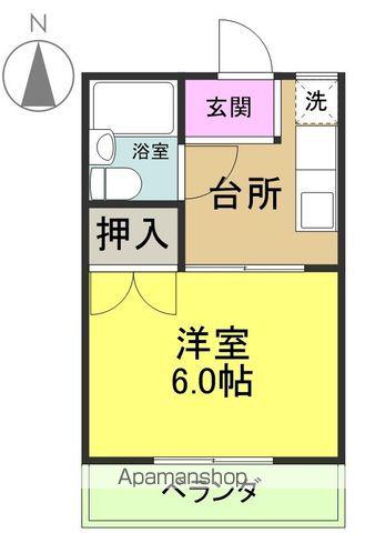 第3竜沢コーポ(1K/2階)の間取り写真