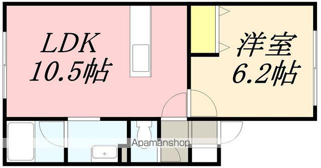 サンフラワー(1LDK/1階)の間取り写真