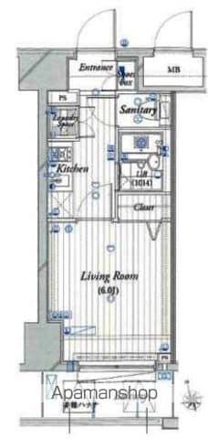 THEパームス東武練馬(1K/10階)の間取り写真
