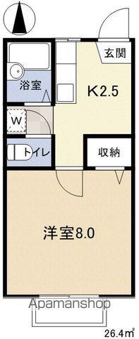 フレグランス郵とぴあ(1K/2階)の間取り写真