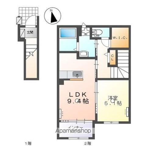 グランウッド LR(1LDK/2階)の間取り写真
