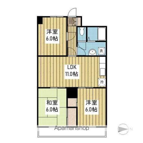 カーサグラン余戸(3LDK/5階)の間取り写真