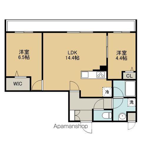 FELICIAS(2LDK/2階)の間取り写真