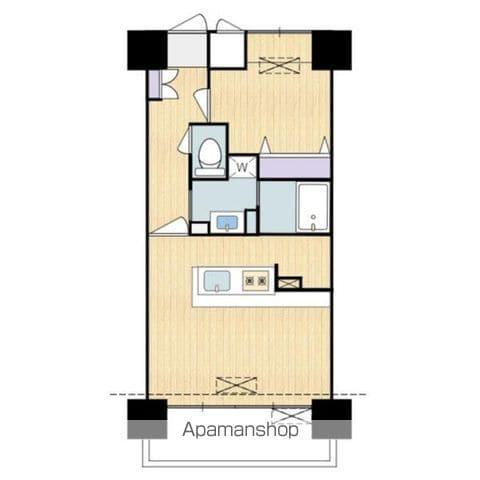 宮崎ミッドタウン・サウスタワー(1LDK/2階)の間取り写真