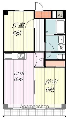 アステラス土居田(2LDK/3階)の間取り写真