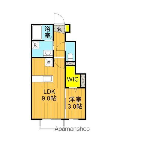 清水台アパートメント(1LDK/1階)の間取り写真