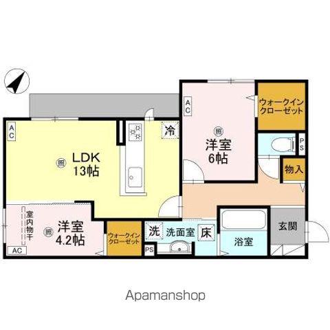パサログランデ百舌鳥本町3丁(2LDK/1階)の間取り写真