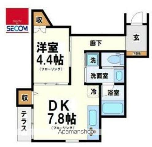 RUSSET SQUARE(1DK/2階)の間取り写真