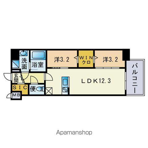 MODERN PALAZZO六本松NOBLESSE(2LDK/5階)の間取り写真