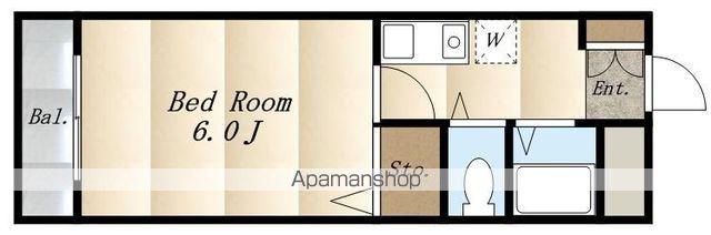 菱和パレス三鷹(1K/4階)の間取り写真