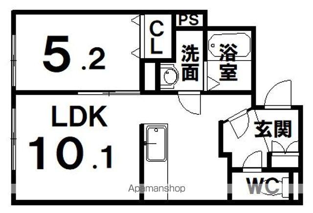 MONREVEⅡ(1LDK/1階)の間取り写真