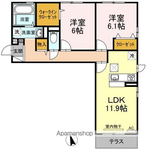 エーデルハイム令和(2LDK/1階)の間取り写真