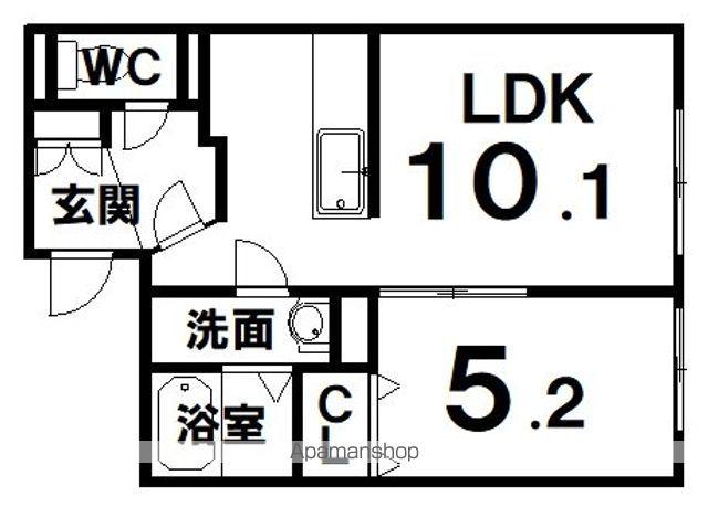 MONREVEⅡ(1LDK/2階)の間取り写真