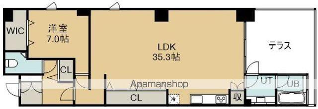ベイヒルズ函館(1LDK/1階)の間取り写真