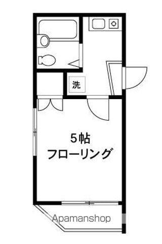 ROSSO氷川台(1K/2階)の間取り写真