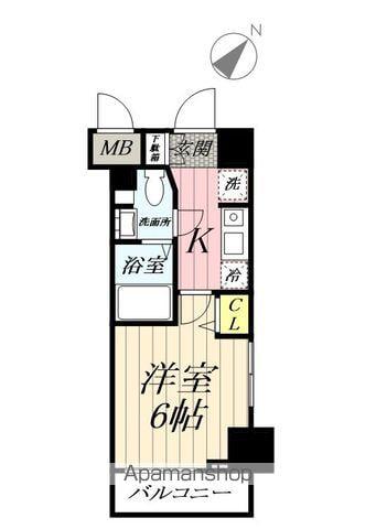 N-STAGE 三郷(1K/7階)の間取り写真