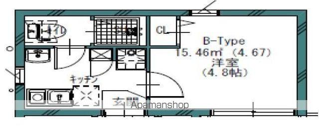 GREW KOENJI RESIDENCE(1K/2階)の間取り写真