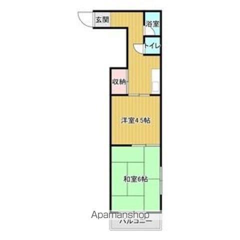 パークサイド長居(2K/4階)の間取り写真