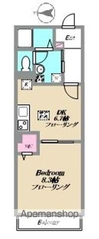 陽だまり荘(1DK/1階)の間取り写真