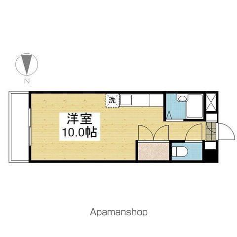 キャッスル朝生田東棟(ワンルーム/2階)の間取り写真