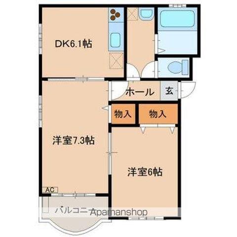 COMFORT.T.M(2DK/1階)の間取り写真