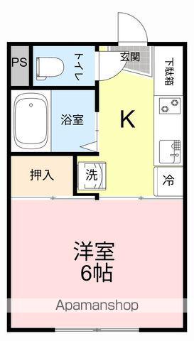 渡利ハイツ(1K/1階)の間取り写真