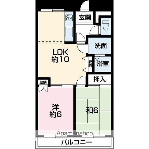 ピア・ルミナス 2番館(2LDK/2階)の間取り写真