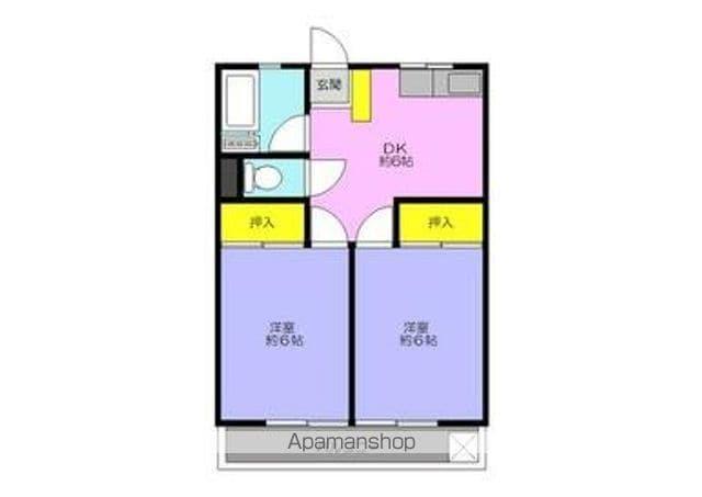 メゾン末広(2DK/2階)の間取り写真