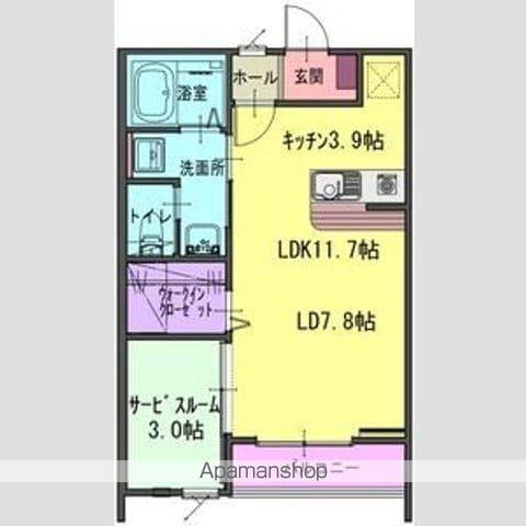 パルテR館(1LDK/1階)の間取り写真