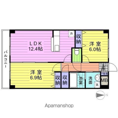 クレドール杉本(2LDK/1階)の間取り写真