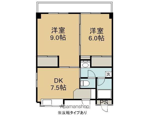 ノーブル吉武(2DK/2階)の間取り写真