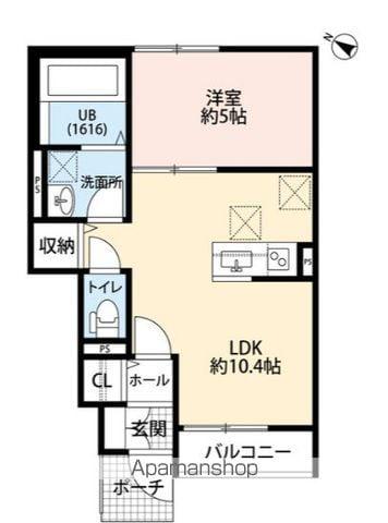 シャトームラシュウⅢ(1LDK/1階)の間取り写真