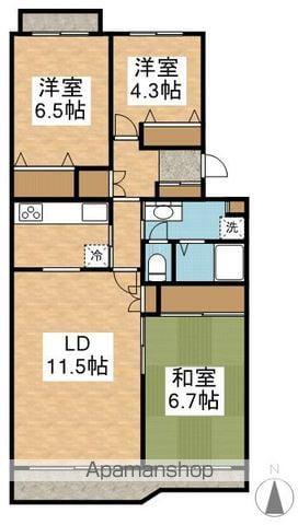 エステート立川一番町 5階階 間取り
