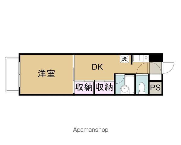 ライオンズマンション・ポートタウン今治(1DK/4階)の間取り写真