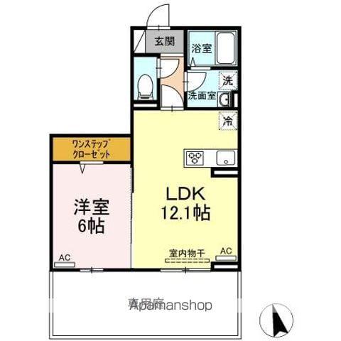 メゾン ド ミュゼ(1LDK/1階)の間取り写真