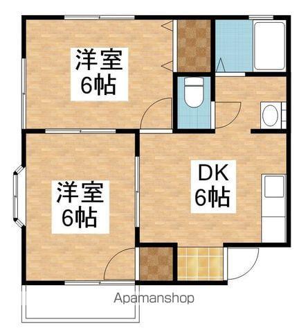 ステイドリーム(2DK/1階)の間取り写真