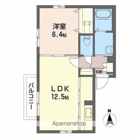 ハイツねむの樹(1LDK/2階)の間取り写真